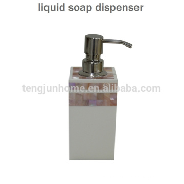 Pink MOP shell manual liquid soap dispenser for luxury hotel